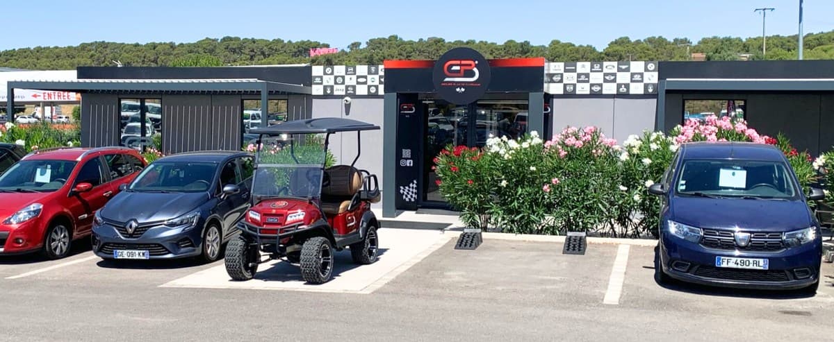 Façade GPC Auto et parc véhicules à Cabriès